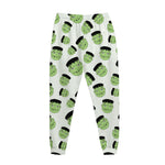 Halloween Frankenstein Pattern Print Jogger Pants