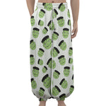 Halloween Frankenstein Pattern Print Lantern Pants