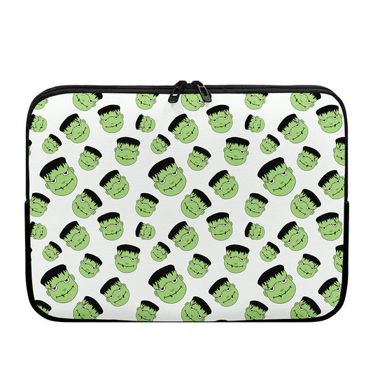 Halloween Frankenstein Pattern Print Laptop Sleeve