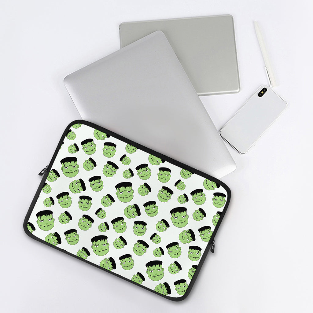 Halloween Frankenstein Pattern Print Laptop Sleeve