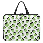 Halloween Frankenstein Pattern Print Laptop Sleeve With Handle