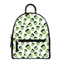 Halloween Frankenstein Pattern Print Leather Backpack