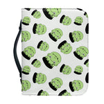 Halloween Frankenstein Pattern Print Leather Bible Cover