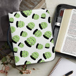 Halloween Frankenstein Pattern Print Leather Bible Cover