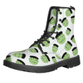 Halloween Frankenstein Pattern Print Lace-Up Boots