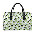 Halloween Frankenstein Pattern Print Leather Duffel Bag