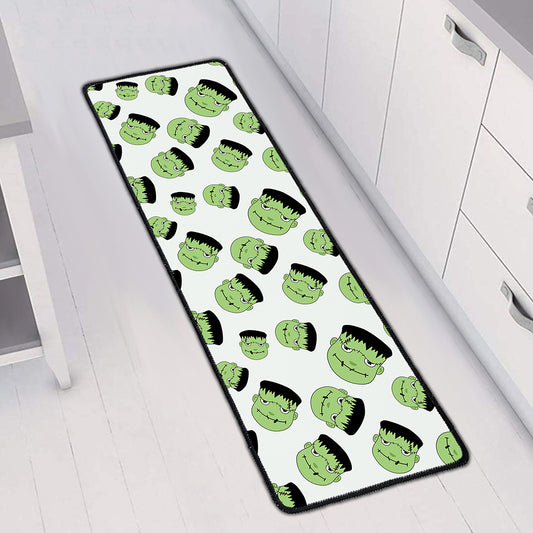 Halloween Frankenstein Pattern Print Long Kitchen Mat