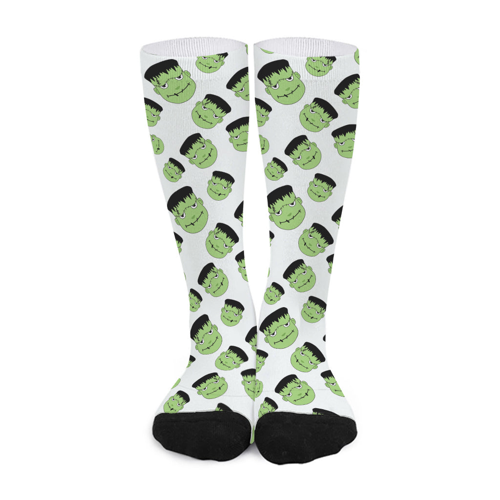 Halloween Frankenstein Pattern Print Long Socks
