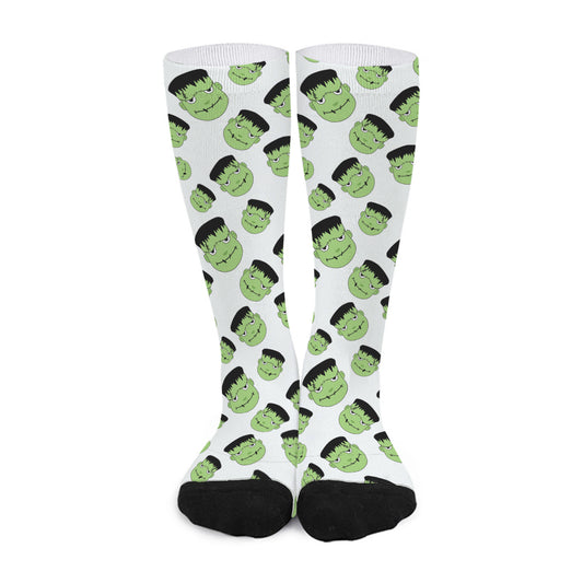 Halloween Frankenstein Pattern Print Long Socks
