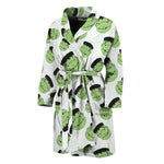 Halloween Frankenstein Pattern Print Men's Bathrobe