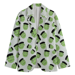 Halloween Frankenstein Pattern Print Men's Blazer