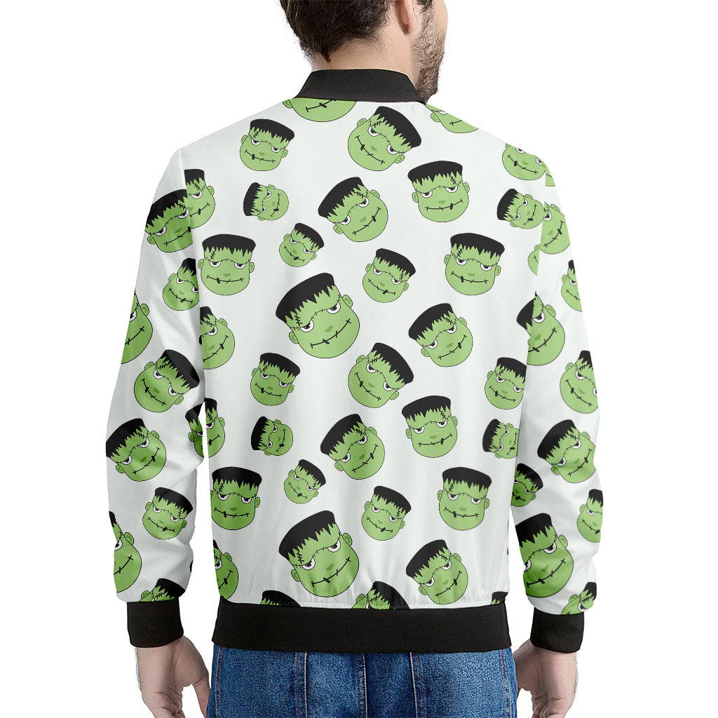 Halloween Frankenstein Pattern Print Men's Bomber Jacket