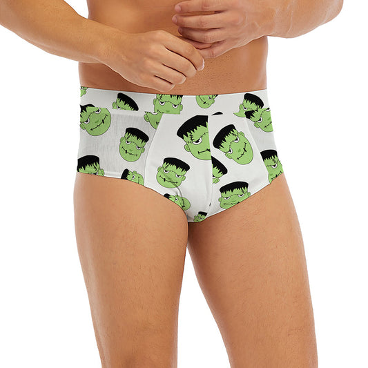 Halloween Frankenstein Pattern Print Men's Briefs