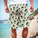 Halloween Frankenstein Pattern Print Men's Cargo Shorts