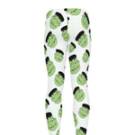 Halloween Frankenstein Pattern Print Men's leggings