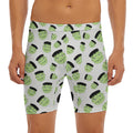 Halloween Frankenstein Pattern Print Men's Long Boxer Briefs