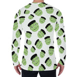 Halloween Frankenstein Pattern Print Men's Long Sleeve T-Shirt