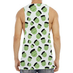 Halloween Frankenstein Pattern Print Men's Muscle Tank Top