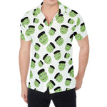 Halloween Frankenstein Pattern Print Men's Shirt
