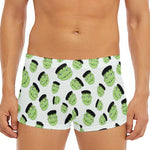 Halloween Frankenstein Pattern Print Men's Short Boxer Briefs