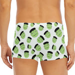 Halloween Frankenstein Pattern Print Men's Short Boxer Briefs