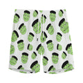 Halloween Frankenstein Pattern Print Men's Athletic Shorts