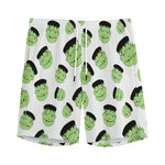 Halloween Frankenstein Pattern Print Men's Sports Shorts