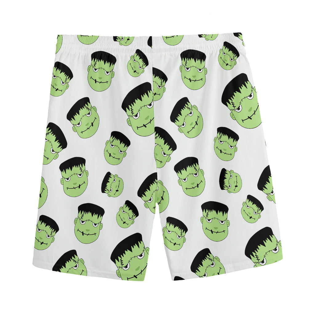 Halloween Frankenstein Pattern Print Men's Sports Shorts