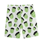 Halloween Frankenstein Pattern Print Men's Sports Shorts