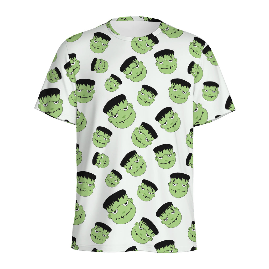 Halloween Frankenstein Pattern Print Men's Sports T-Shirt