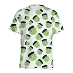 Halloween Frankenstein Pattern Print Men's Sports T-Shirt