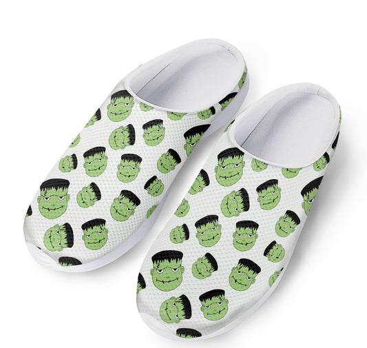 Halloween Frankenstein Pattern Print Mesh Casual Shoes