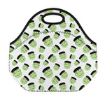 Halloween Frankenstein Pattern Print Neoprene Lunch Bag