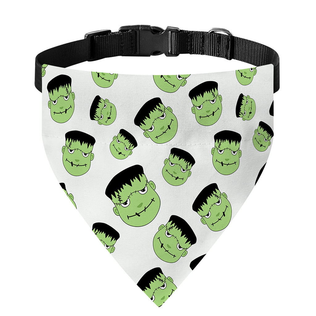 Halloween Frankenstein Pattern Print Over The Collar Dog Bandana