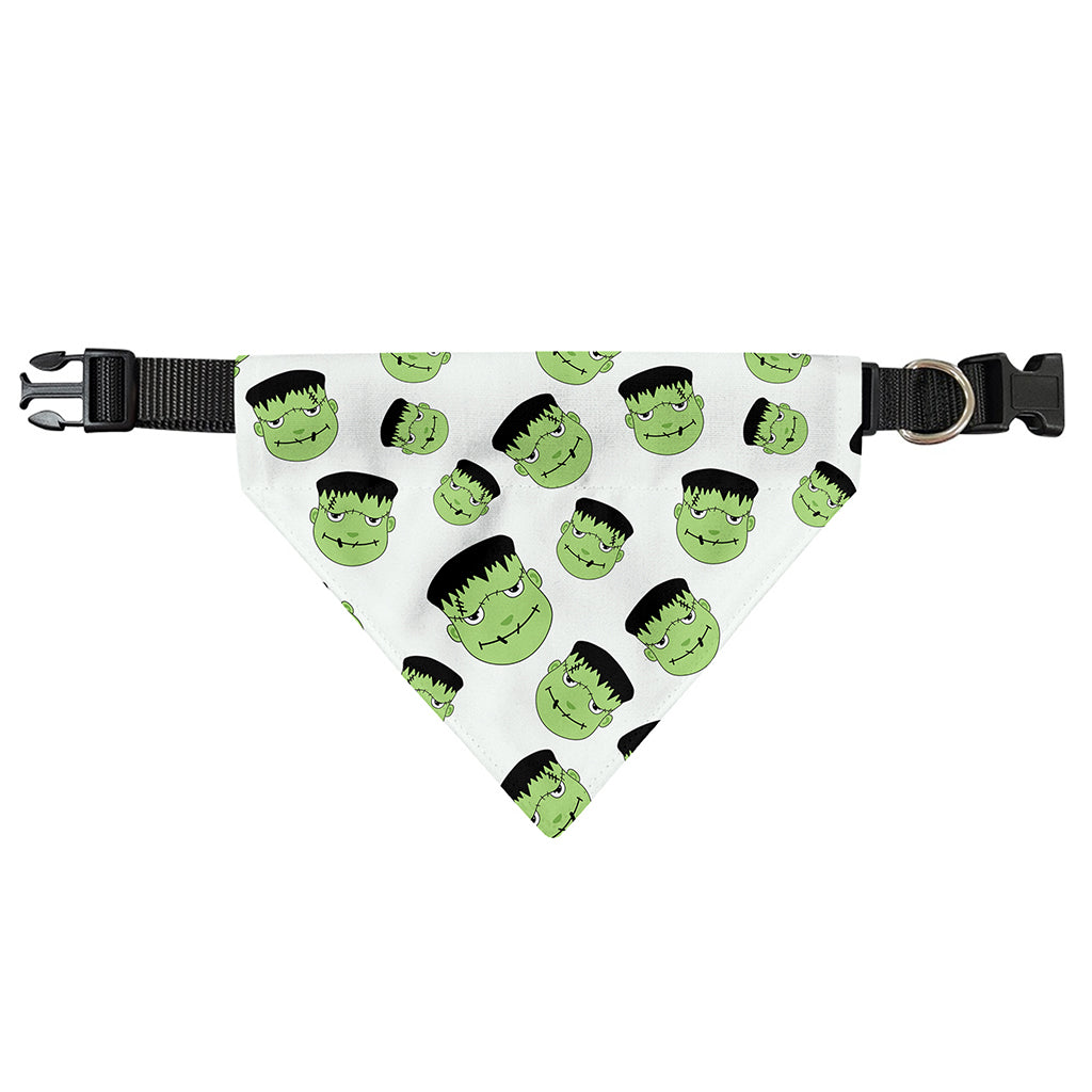 Halloween Frankenstein Pattern Print Over The Collar Dog Bandana