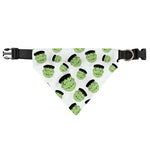 Halloween Frankenstein Pattern Print Over The Collar Dog Bandana