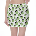 Halloween Frankenstein Pattern Print Pencil Mini Skirt