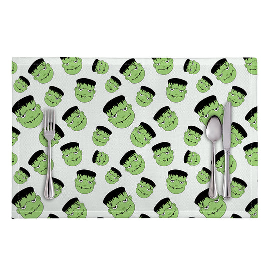 Halloween Frankenstein Pattern Print Placemat