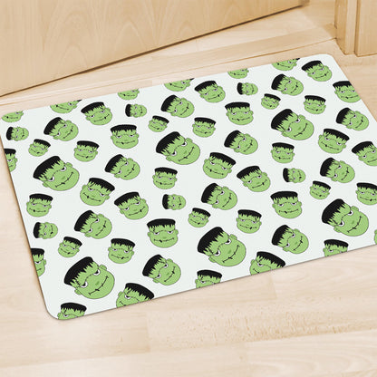 Halloween Frankenstein Pattern Print Polyester Doormat