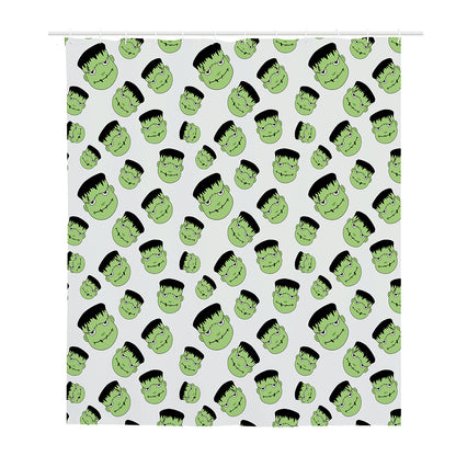 Halloween Frankenstein Pattern Print Polyester Shower Curtain