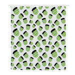 Halloween Frankenstein Pattern Print Polyester Shower Curtain