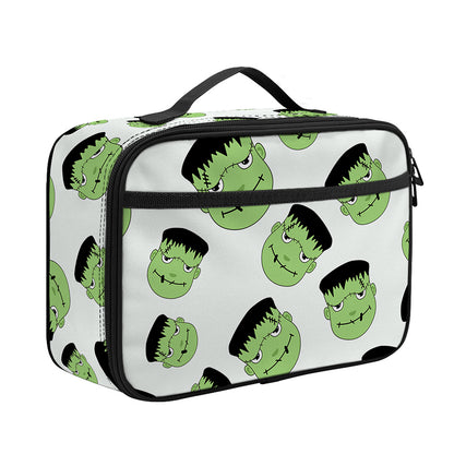 Halloween Frankenstein Pattern Print Portable Lunch Bag