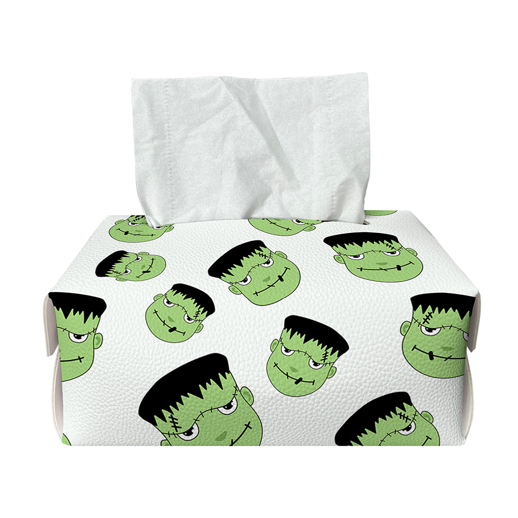 Halloween Frankenstein Pattern Print Rectangle Tissue Box Cover