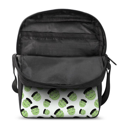Halloween Frankenstein Pattern Print Rectangular Crossbody Bag