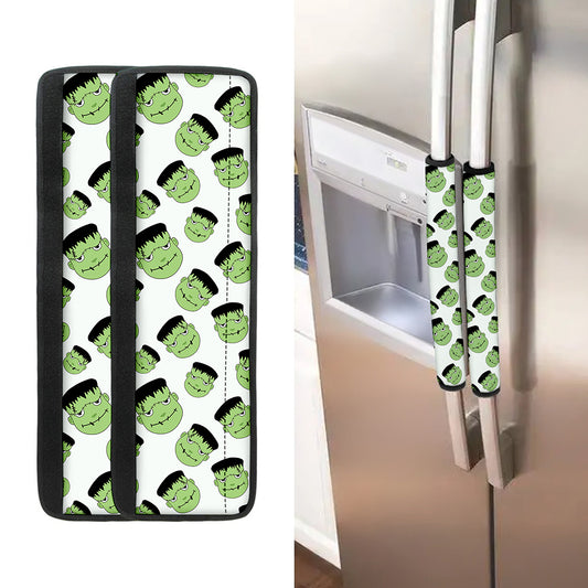 Halloween Frankenstein Pattern Print Refrigerator Handle Covers