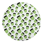 Halloween Frankenstein Pattern Print Round Blanket