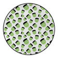 Halloween Frankenstein Pattern Print Round Floor Mat