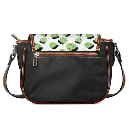 Halloween Frankenstein Pattern Print Saddle Bag