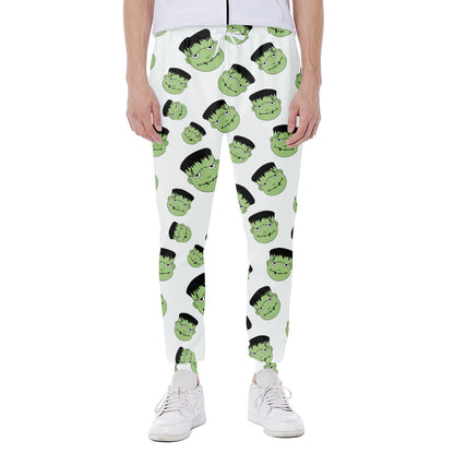 Halloween Frankenstein Pattern Print Scuba Joggers