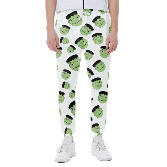 Halloween Frankenstein Pattern Print Scuba Joggers